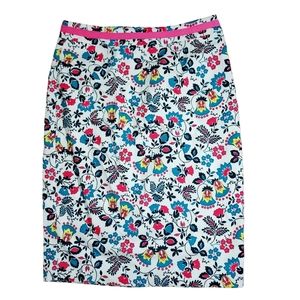 Boden Ivory Exotic Garden floral print pencil skirt 4
